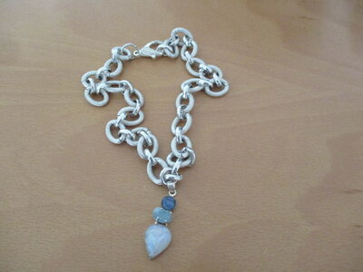 CUOKA MIRACLE Collana Infinito In Argento 925 Con Pietra Di Luna Arcobaleno - Ciondolo 26x12 Mm, Catena Regolabile 45 Cm - Regalo Donna