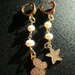 orecchini argento dorato perle e charm