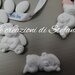12 sacchettini porta confetti con calamita a forma di orsetto in polvere di gesso