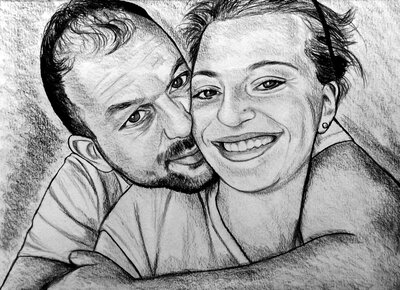 Ritratto disegno da foto su commissione a matita idea regalo san Valentino Ritratto disegno da foto su commissione a matita idea regalo san Valentino