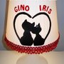 Idea regalo San Valentino Natale lei donna ragazza Romantica LAMPADA personalizzata anniversario amore gattini innamorati