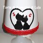 Idea regalo San Valentino Natale lei donna ragazza Romantica LAMPADA personalizzata anniversario amore gattini innamorati