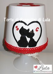 Idea regalo San Valentino Natale lei donna ragazza Romantica LAMPADA personalizzata anniversario amore gattini innamorati