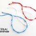 Offerta di tre singoli braccialetti Minimalisti di colore Blu/rosso/bianco - WSB01