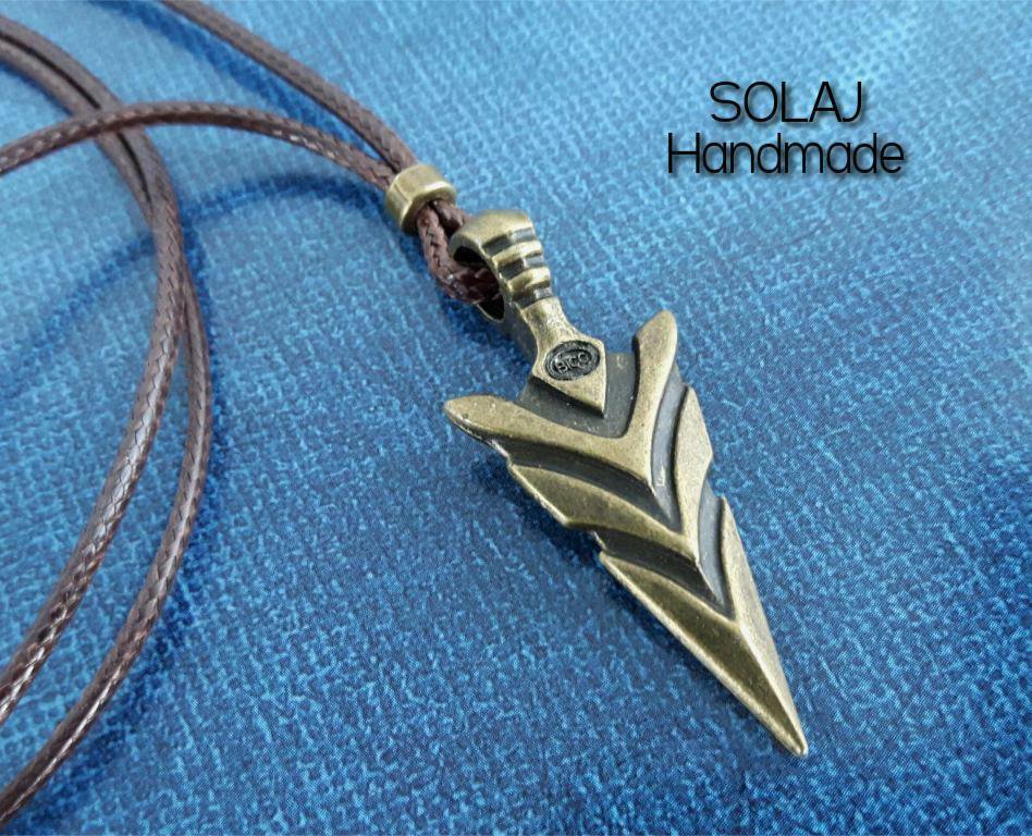 COOLSTEELANDBEYOND Collana Unisex Con Pendente Punta Di Freccia In Acciaio Inox, Catena 60 Cm, Stile Vintage Tribal