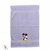 Asciugamano in spugna di cotone lilla, ricamo Minnie con Fiocco 50x30 cm