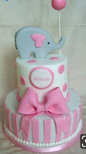 Torta battesimo elefante Torta battesimo elefante