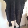 Poncho donna lana lurex maglia