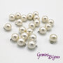 Lotto 50 gr. perle avorio con gancio 15mm