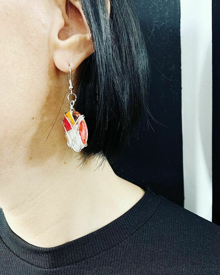 Orecchini Pendenti A Goccia Con Faccia Astratta - Vintage E Alla Moda In Metallo Per Donne - Regalo Unico - 4