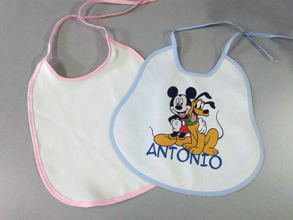10 Bavaglini Bianchi E Blu Per Bambini, Impermeabili, Fai Da Te Per Pittura, Con Adesivi Regolabili, Per Baby Shower