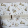 POCHETTE BEAUTY CASE PORTA PANNOLINI IMBOTTITO CON TASCA BEIGE CON ANIMALETTI 