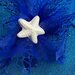 Bomboniera 10 pezzi rete blu con gessetto profumato : stella marina, tao comunione