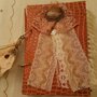 Diario Artistico con anelli Junk journal Vintage Romantic Shabby chic Decorazioni pizzi nastri ciondoli Pezzo unico Fatto a mano Personale 