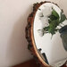 Wall Mirror,mirror on round wooden slice,mirror for your rustic home,mirror on round wooden slice,