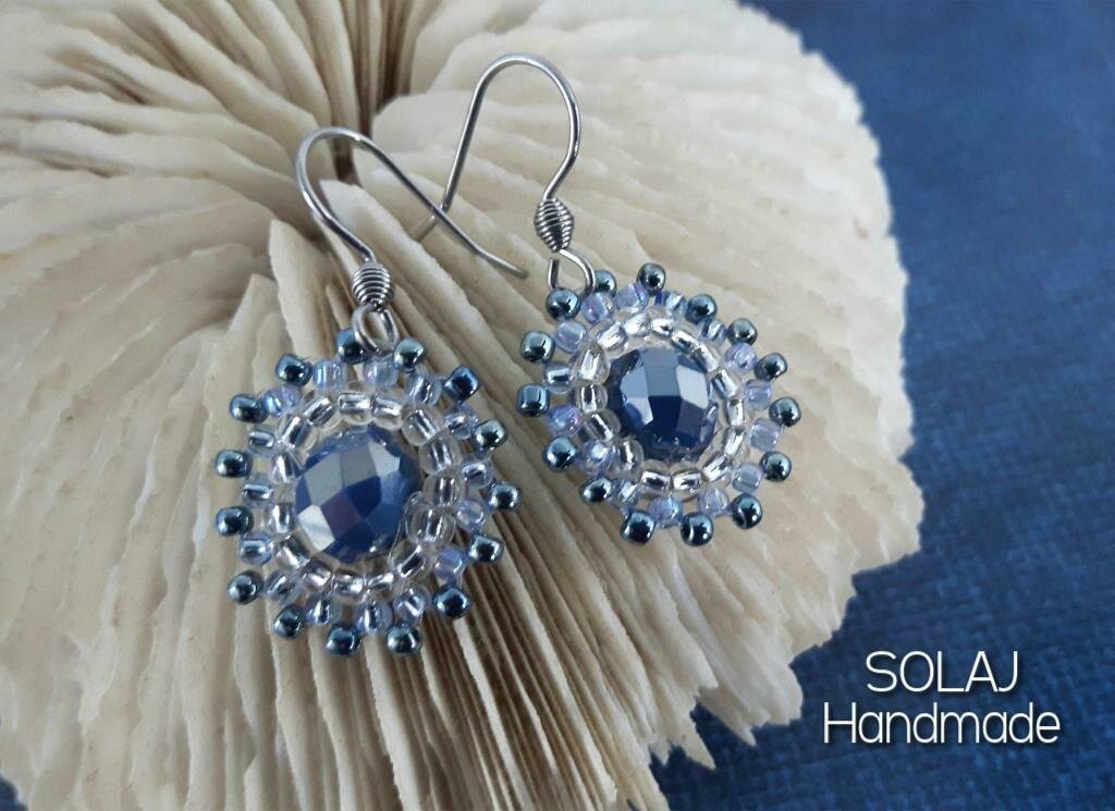 Orecchini pendenti in argento sterling con cristalli Swarovski