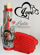 Idea regalo San Valentino ragazza Messaggio cuore bottiglia personalizzata donna