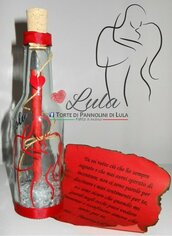 Idea regalo San Valentino ragazza Messaggio bottiglia personalizzata donna lei fidanzata originale romantica