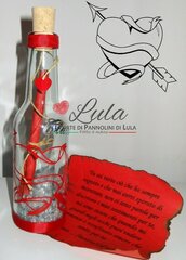Idea regalo San Valentino ragazza Messaggio cuore bottiglia personalizzata donna cuore lei