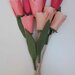 Mazzo di tulipani rosa in feltro pannolenci per diffusore