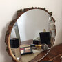  Specchio a parete, specchio su fetta di legno rotonda, specchio per la tua casa rustica, specchio su fetta di legno rotonda,