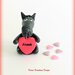 Decorazione con cane scottish terrier con cuore personalizzato con il nome, idea regalo per san valentino per amanti dei cani