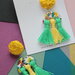 orecchini multicolore _Carnival_ in fimo forme creative con frange _086_