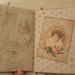 Mini diario  artistico (10,5×14,5) Romantico vintage rose Junk journal Note Book Fatto a mano Pezzo unico Pagine decorate