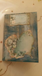 Mini diario artistico (10,5×14,5) Cuore romantico vintage  Junk journal Note Book Fatto ...