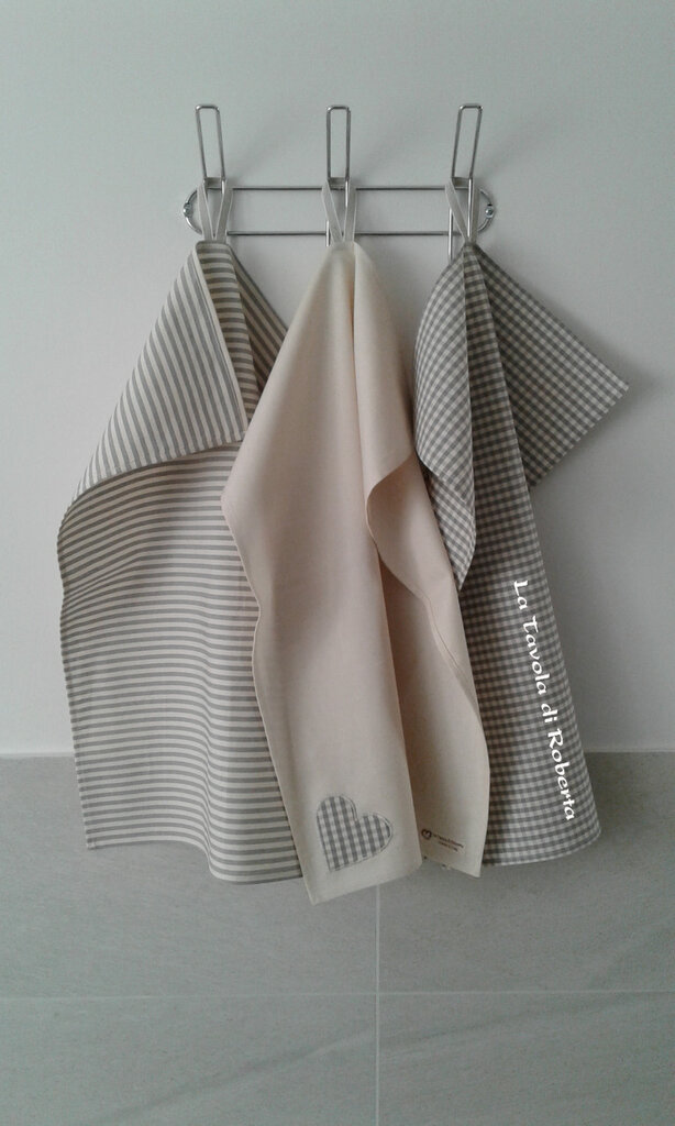 Strofinacci da cucina con applique