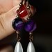 orecchini con diaspro viola e perle a goccia