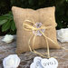  Jute wedding ring pillow for rustic lovers