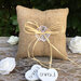  Jute wedding ring pillow for rustic lovers