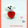Decorazione con cane barboncino con cuore personalizzato con il nome, idea regalo per san valentino per amanti dei cani