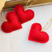  Set of jute hearts handmade with passion