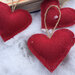  Set of jute hearts handmade with passion