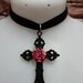 Choker Croce Rosa Gotica + Omaggio