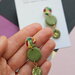 orecchini verde oliva e multicolore _Carnival_ pendenti tondi _094_