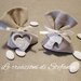 12 sacchettini porta confetti per prima comunione con calamita in polvere di ceramica