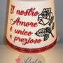 Idea regalo San Valentino Natale Romantica Lampada personalizzata originale ragazza fidanzata lei cuore rosa fiore