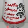 Idea regalo San Valentino Natale Romantica Lampada lunga dedica personalizzata originale ragazza fidanzata lei cuore rosa fiore