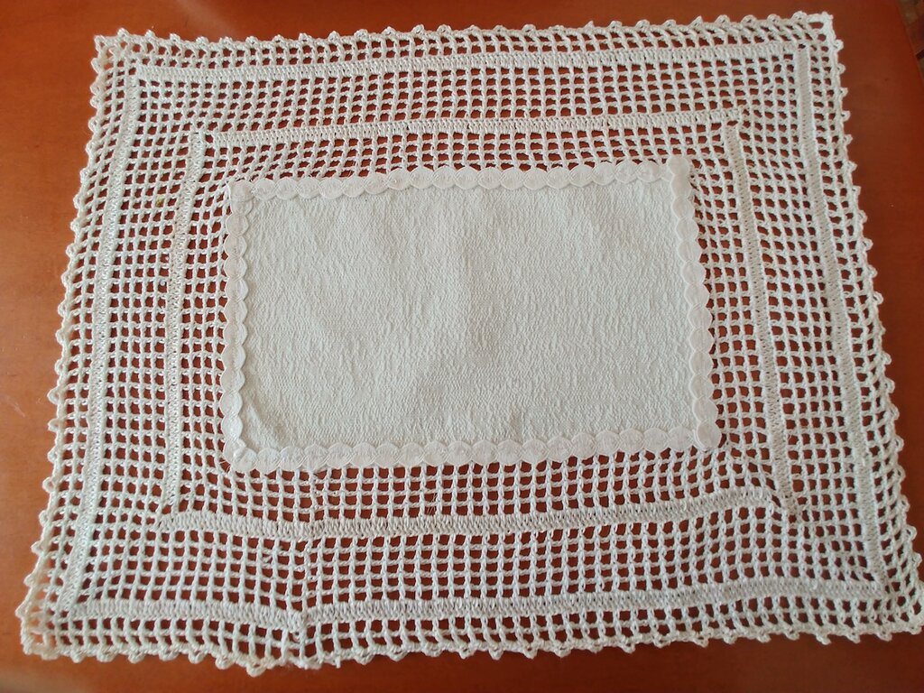 Centrotavola rettangolare bianco a uncinetto, centrino bianco in cotone, runner da tavolo all