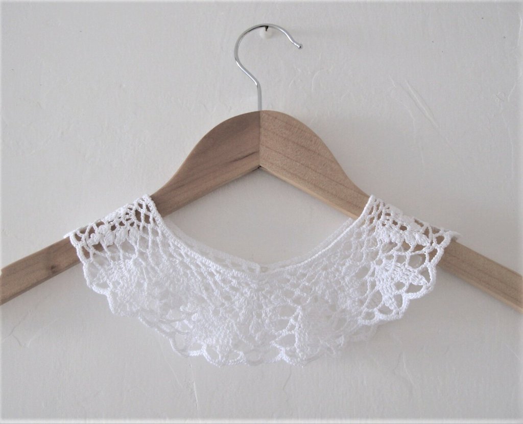 Colletto Staccabile Donna Peter Pan - Bianco Elegante Per Look Preppy E Costumi