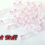 10 Perline di Vetro cubo - Rosa (4mm)