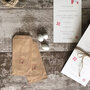 10 kraft paper bags con scritta personalizzata, bustine in carta craft con trama in rilievo da utilizzare per confettate o lancio del riso