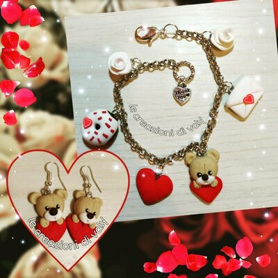 Bracciale e orecchini san valentino Bracciale e orecchini san valentino
