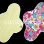 assorbente regolare impermeabile lavabile (fiori retro) / regular AIO waterproof cloth menstrual sanitary pad