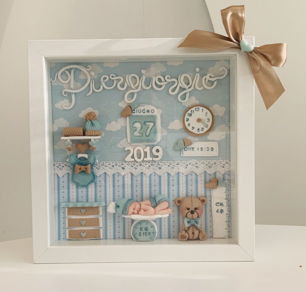 Quadro Nascita Personalizzato Con Coniglietto Rosa - Cornice Con Dati Bimbo, Idea Regalo Unica