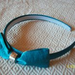 Cerchietto Largo Con Cristalli Turchesi – CULHEITE Fascia Per Capelli Barocco Fatta A Mano, Accessorio Elegante Per Donne E Ragazze (Bianco Tea Leaf)