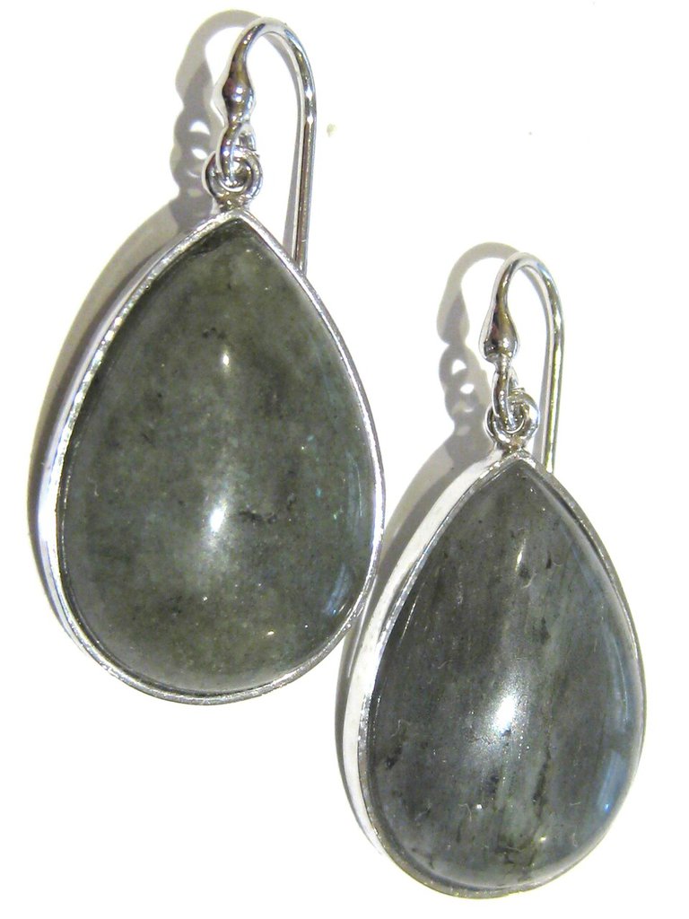 La Labradorite Pietra Fatte A Mano Modo Goccia A Penzolare Orecchini Etnici Per Donne Ossidato Argento Placcato Argento 925 Progettazione Unico Orecchini